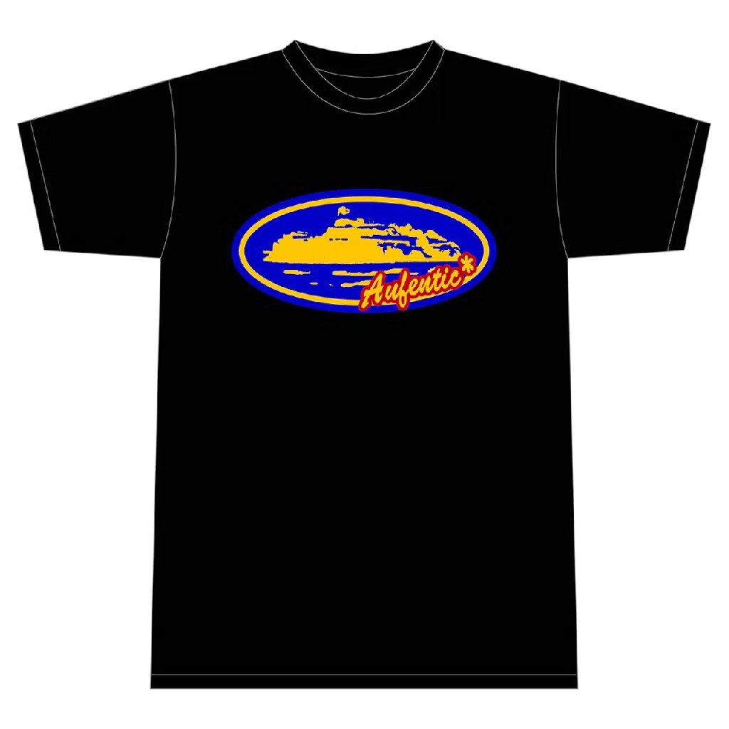 Corteiz Aufentic T-shirt Black/Blue Corteiz Aufentic T-shirt Black/Blue