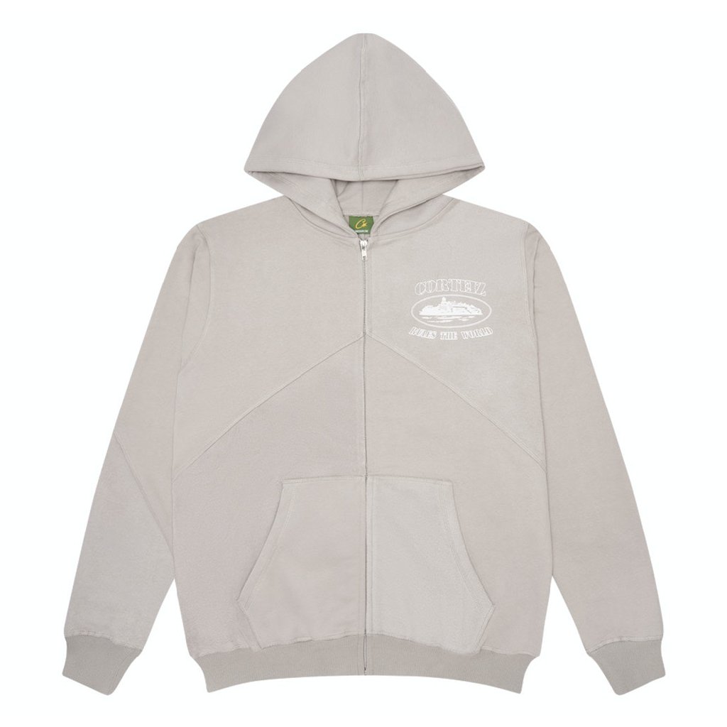 Corteiz Superior V2 Zip-Up Hoodie in Stone Grey Corteiz Superior V2 Zip-Up Hoodie in Stone Grey