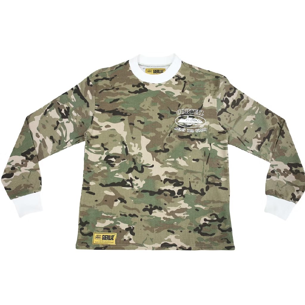 Corteiz Alcatraz Insignia Waffle Longsleeve Sweatshirt – Dutty Camo Corteiz Alcatraz Insignia Waffle Longsleeve Sweatshirt – Dutty Camo