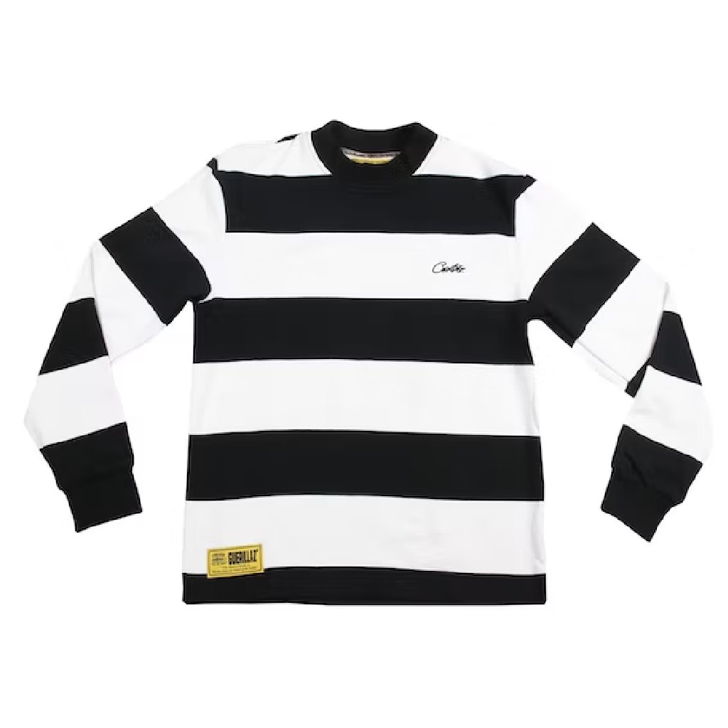 Corteiz All starz Striped Long sleeve – Black/White Corteiz All starz Striped Long sleeve – Black/White