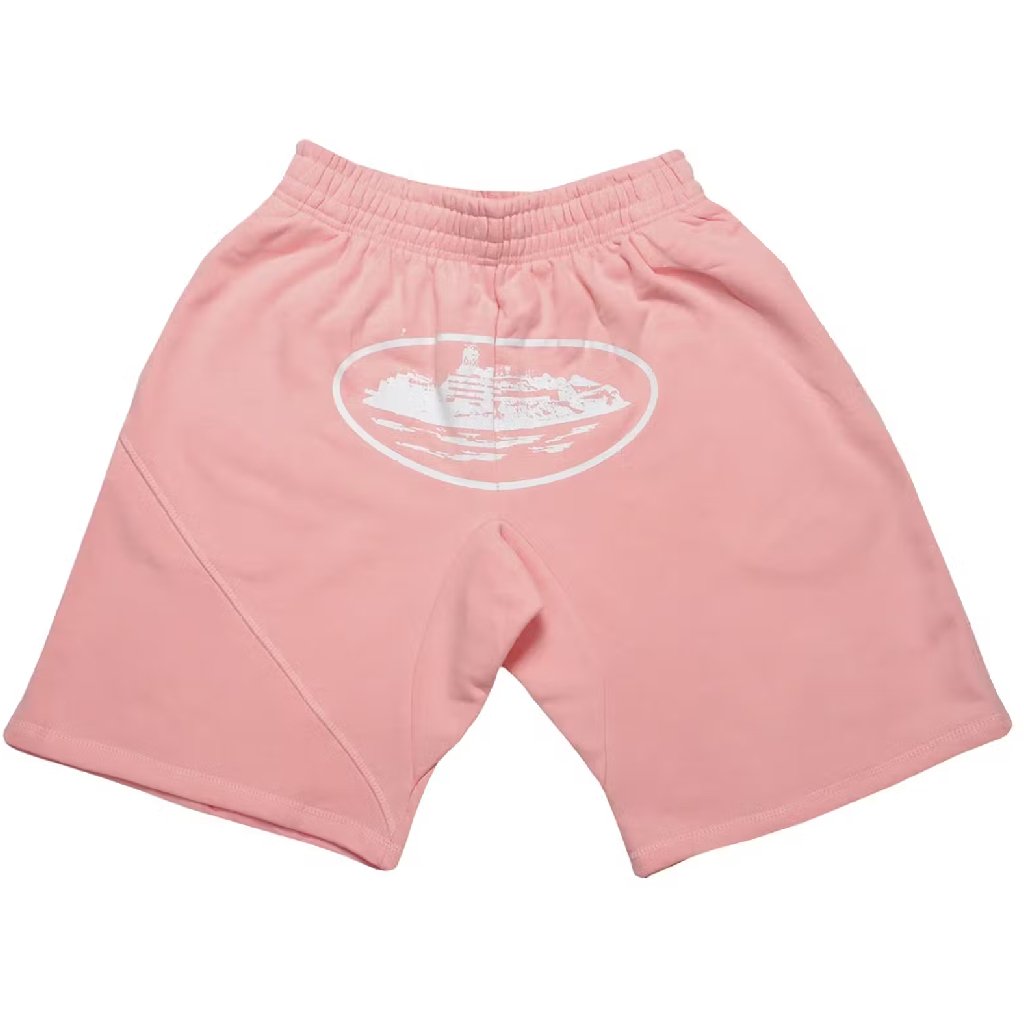 Corteiz Alcatraz Shorts in Baby Pink Corteiz Alcatraz Shorts in Baby Pink
