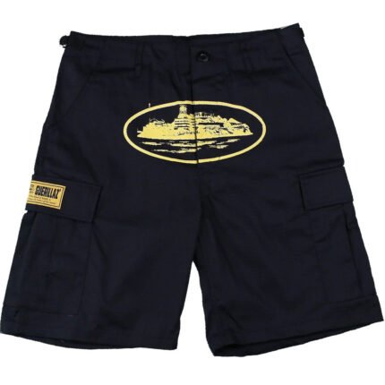 Corteiz Guerillaz 21′ Shorts in Black/Yellow