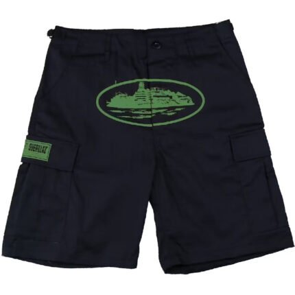 Corteiz Guerillaz Shorts in Black/Green