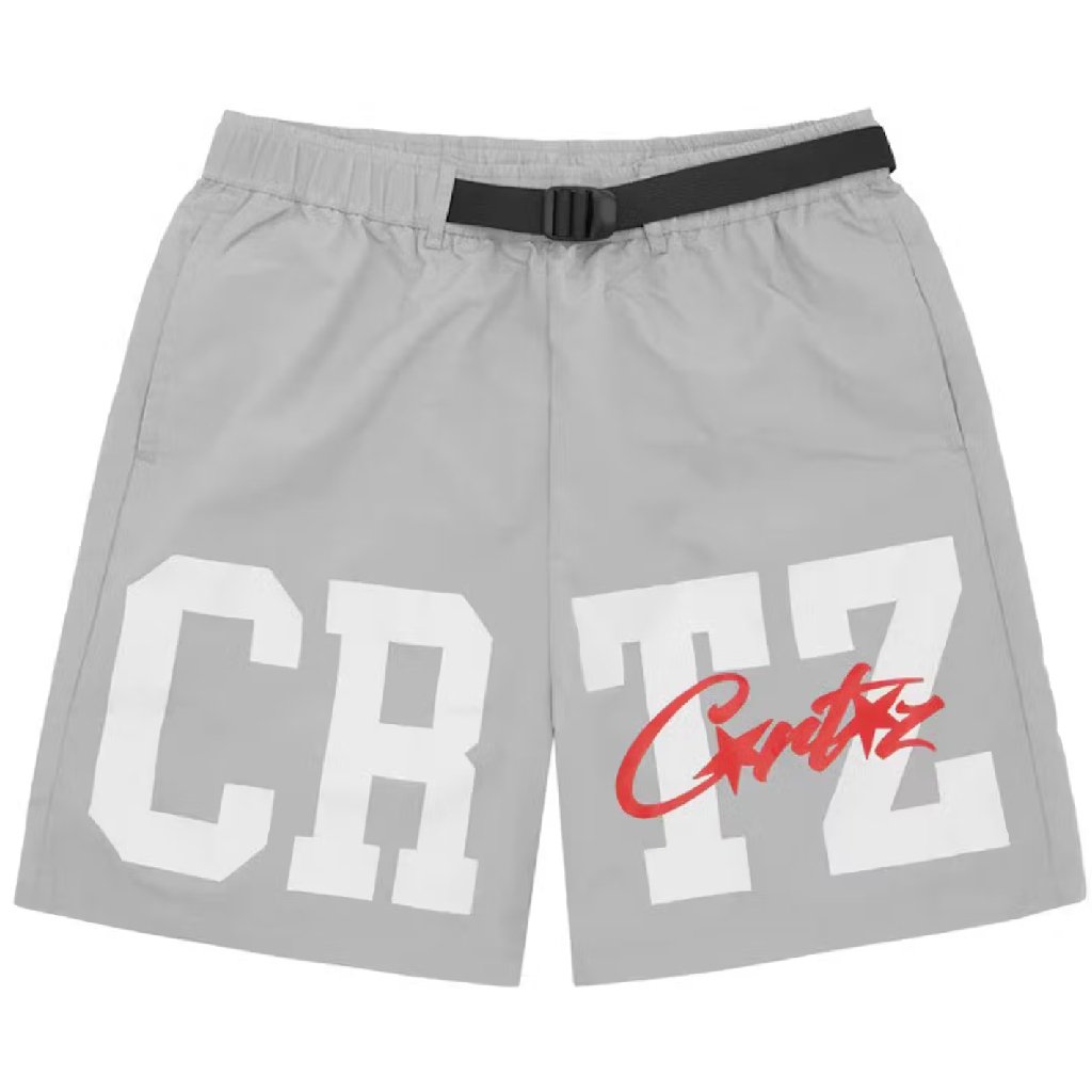 Corteiz CRTZ Nylon Shorts in Grey Corteiz CRTZ Nylon Shorts in Grey